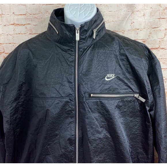 Nike Circa Black Rain Repellent Men’s Jacket Size Medium NWT Vented Zip - Picture 14 of 15